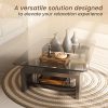 Acacia Wood Sofa Armrest Tray - 13.75 x 9.5in Double Hinge Sofa Arm Tray Table Clip - Couch Arm Table - Wooden Side Tables for