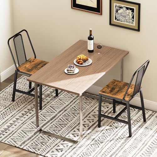 Dining Chairs, Kitchen Chairs Set of 2, Wooden Dining Chairs with Back Support, for Living Room, Dining Room, Kitchen, Rustic