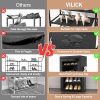 Shoe Rack with Cover Narrow Shoe Organizer with 4 Side Pockets 10 Tier Tall Shoe Storage Holds 18-22 Pairs Shoes and Boots Shoe