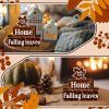 4 Pcs Fall Maple Leaf Wooden Tiered Tray Decor Set, Farmhouse Rustic Hello Fall Falling Leaves Table Decor Maple Leaf Stack