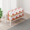 Bamboo Shoe Rack Organizer for Closet and Entryway-Space-Saving Narrow Shoe Stand-Versatile Shoe Holder for Door or Closet