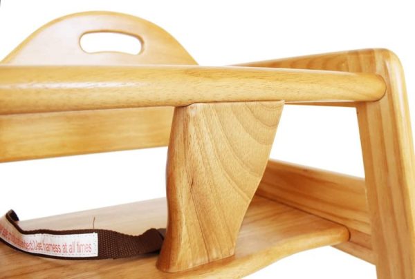 Wooden High Chair for Baby & Toddler – Restaurant-Style Stackable HighChair with Commercial Grade Solid Wood for Dining Table &