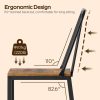 Dining Chairs, Kitchen Chairs Set of 2, Wooden Dining Chairs with Back Support, for Living Room, Dining Room, Kitchen, Rustic