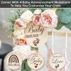 Wooden Baby Shower Crate Closet - Customizable Wooden Crate Box with Dual Rod System, Personalized Baby Shower Basket Alphabet