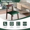 2 Pack Solid Wood Small Chairs with Curved Backrest, Classic and Durable Wooden Chairs for Home and Kitchen with Comfortable