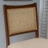 Kasi Brown and Natural Rattan Cane Fully Assembled Foldable Wooden Dining Side Chair