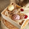 Wooden Storage Box 15 x 12 x 7 Inches Pine Wood Decorative Crate Box with Hand Holes and Lid Plain Unpainted Wooden Storage Bins