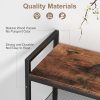 Shoe Rack for Front Door Entrance, 5 Tier Height-Adjustable Metal Shoe Rack, Sturdy Wooden Top and Tiltable Steel Frame Heavy