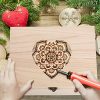 2 Pcs Large Unfinished Wooden Box with Hinged Lid and Front Clasp, Rectangle Unpainted Crafts DIY Wood Boxes Treasure Chest