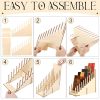 2 Pcs Greeting Card Display Stand 10 Slot Wooden Sticker Display Stand Tabletop Postcard Greeting Card Holder Postcard Rack for