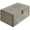 24 Slot Wooden Essential Oil Bottle Storage Box, Vintage Gray Wood Roller Organizer Holder Display Case, Holds Up to 30 mL