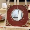 4PCS Wood Appliques Onlays Checkered Wood Carved Applique Decal for Cabinet Bed Fireplace Door Wardrobe Furniture